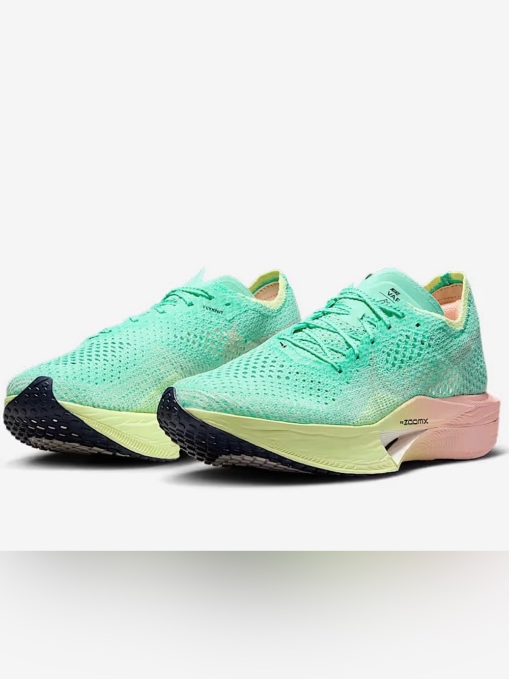 Nike ZoomX 💅 Vaporfly Next% 3 Flyknit Mint Foam-Sail Women’s Sz 8 8.5 HQ3505-379 - Picture 6 of 8